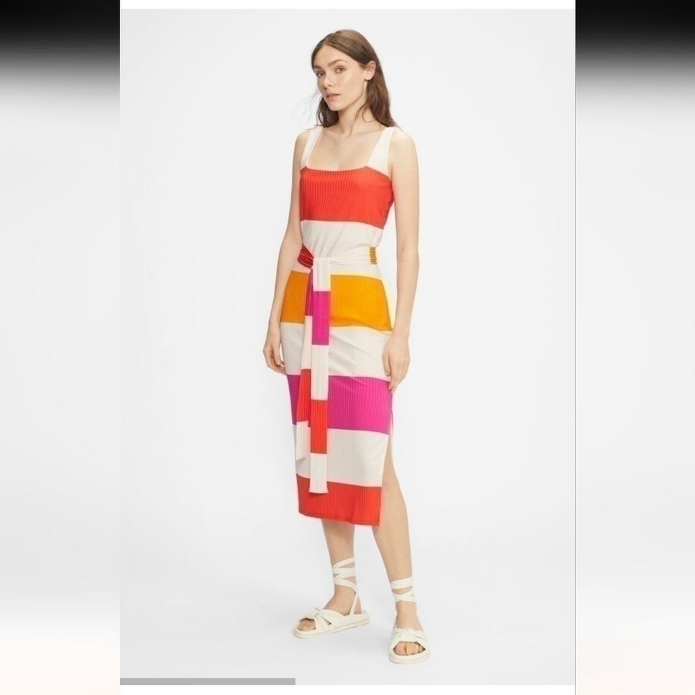 Ted Baker PLUMO Ribbed Jersey Vest Midi Dress, sz MEDIUM (2)